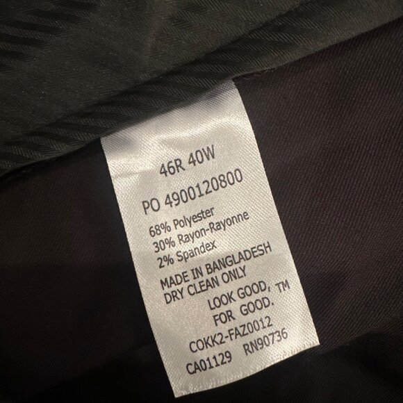 KENNETH COLE REACTION BLACK DRESS PANTS NEW 40 X 32 - Picture 7 of 9